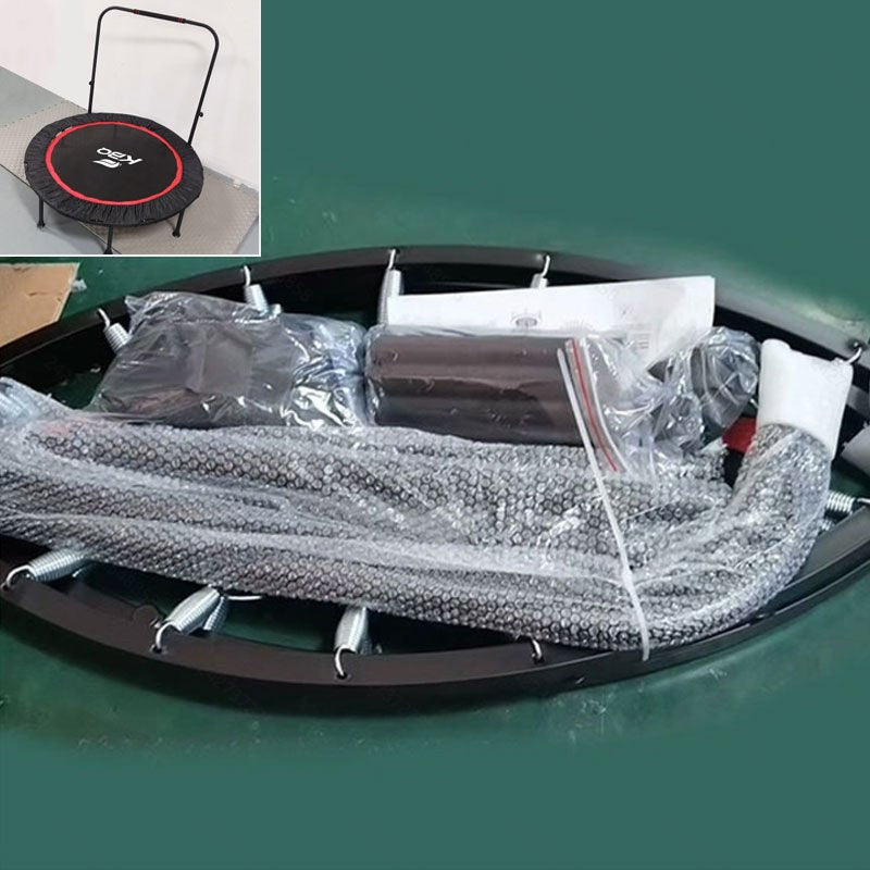Trampoline With Adjustable Handles Iron Frame Silent Fitness