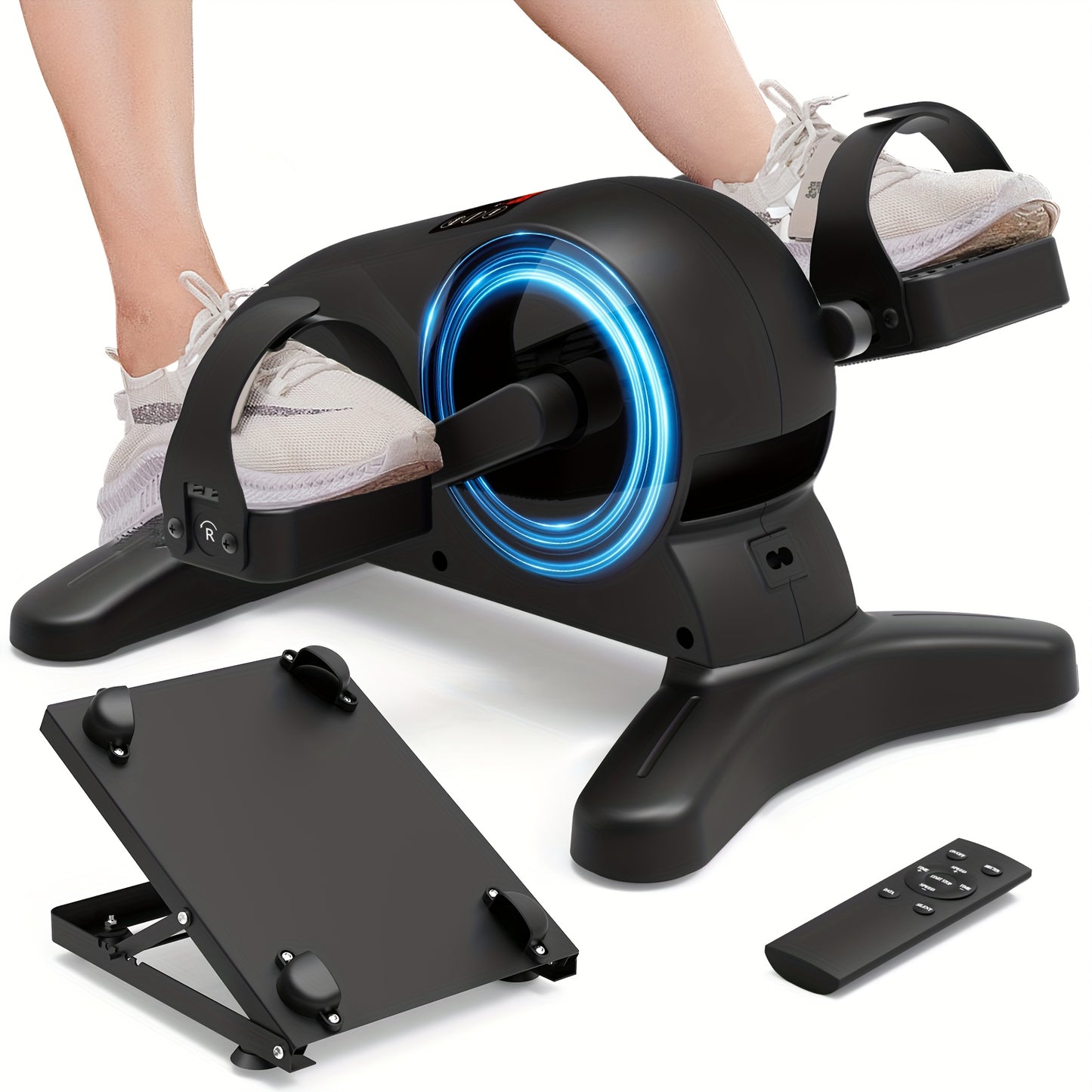 FEIERDUN Under Desk Exercise Bike 12-Speed Pedal Exerciser