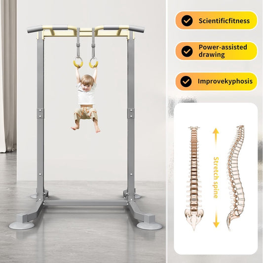 Gymnastic Rings, Both for Adults and Kids, Adjustable Strap gth Home Exercise Gym Rings for gth Physical Training, Indoor Gym Anti - Slip Surface Design Rings