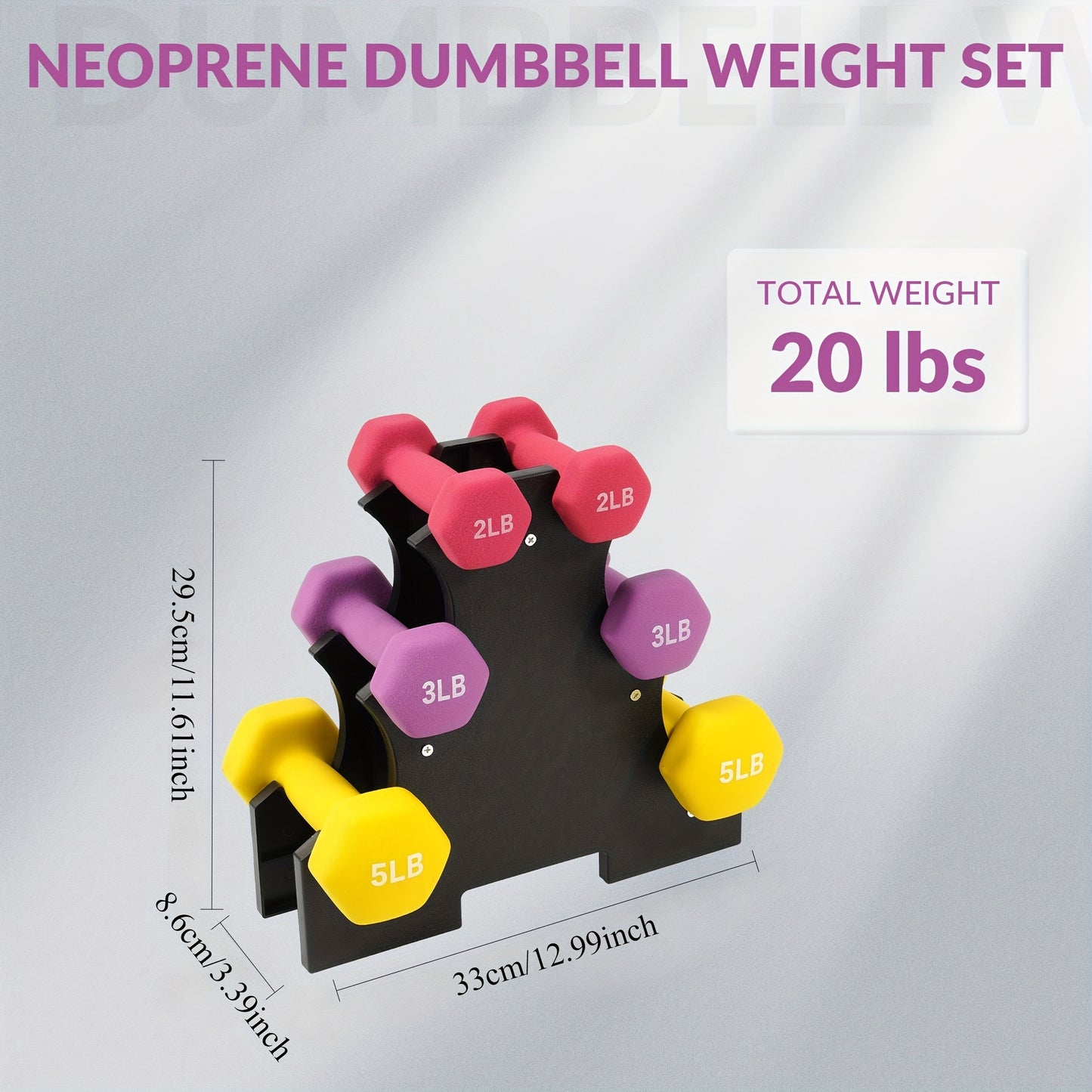 Brandon-Super Dumbbell Set Hexagonal Shape For Home Workouts