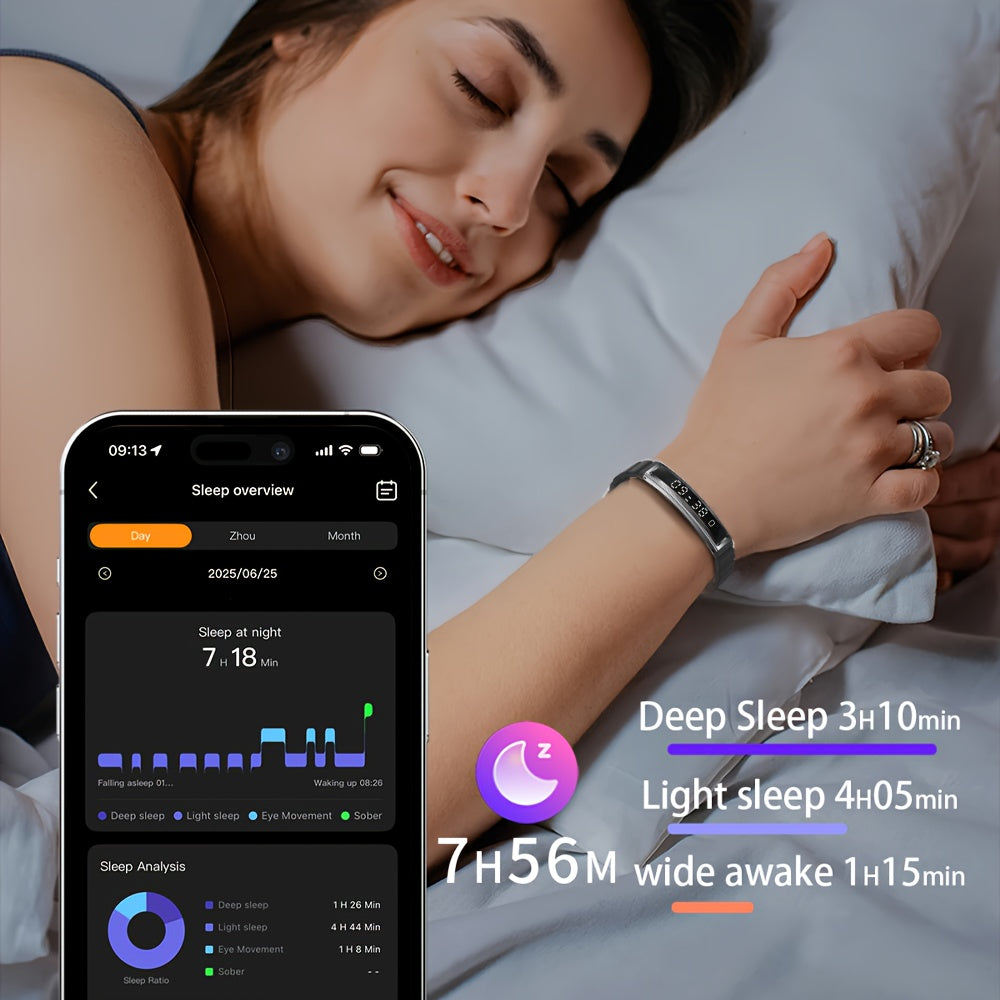 Smart Bracelet for Women Men, Activity and Fitness Tracker with Calories, Sleep Tracking, Exercise Monitoring, Step Counting, Health Monitoring for iPhone Android, IPX8 Waterpool Intelligent Bracelet - Perfect Gifts for Famil