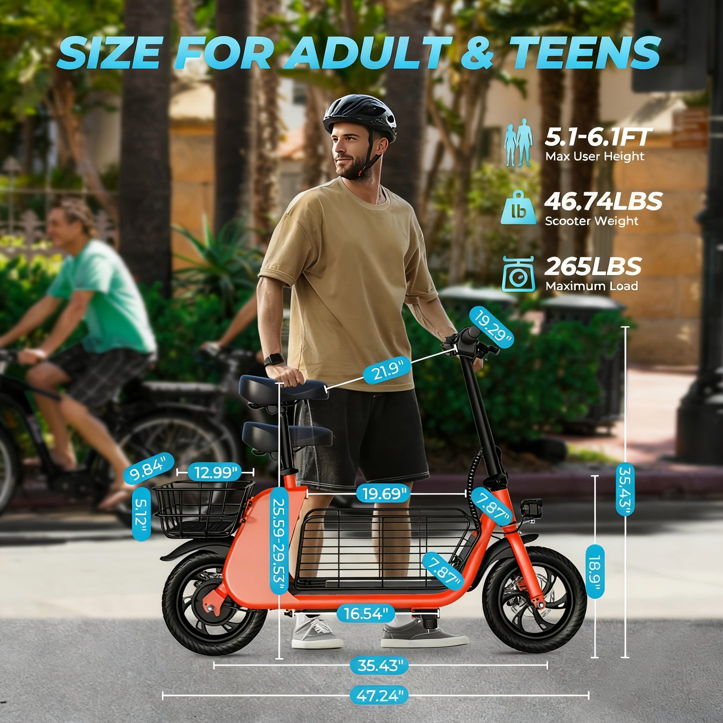 WindHorse Electric Scooter 450W Motor, 20 Mile Range, 15.5 MPH