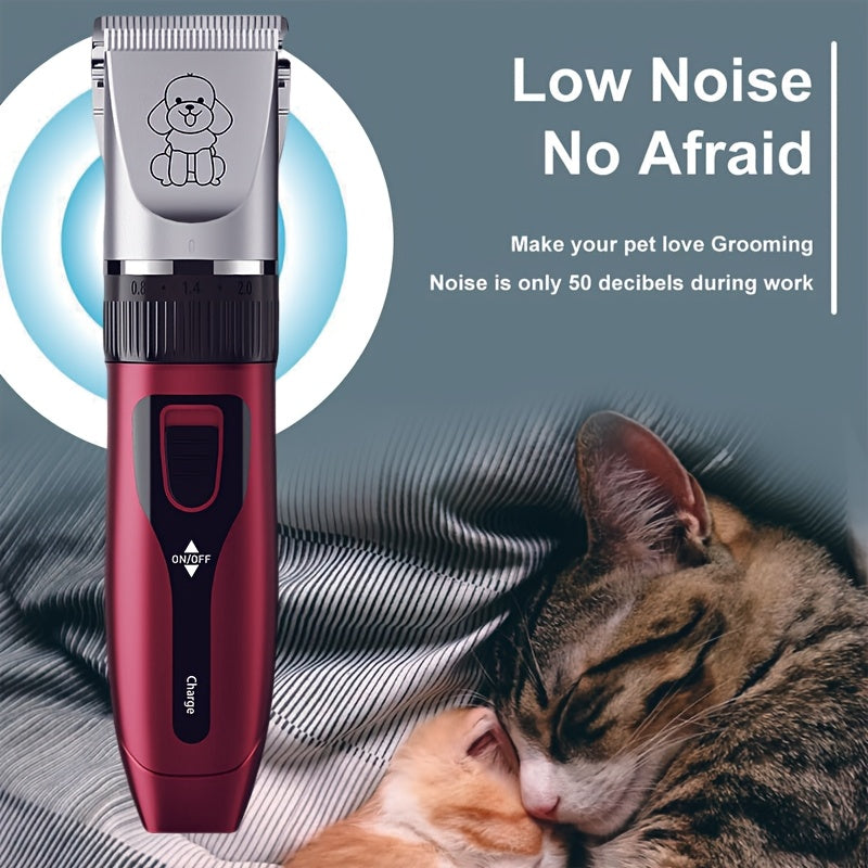 Dog Grooming Kit Low-Noise Cordless For Dogs And Cats