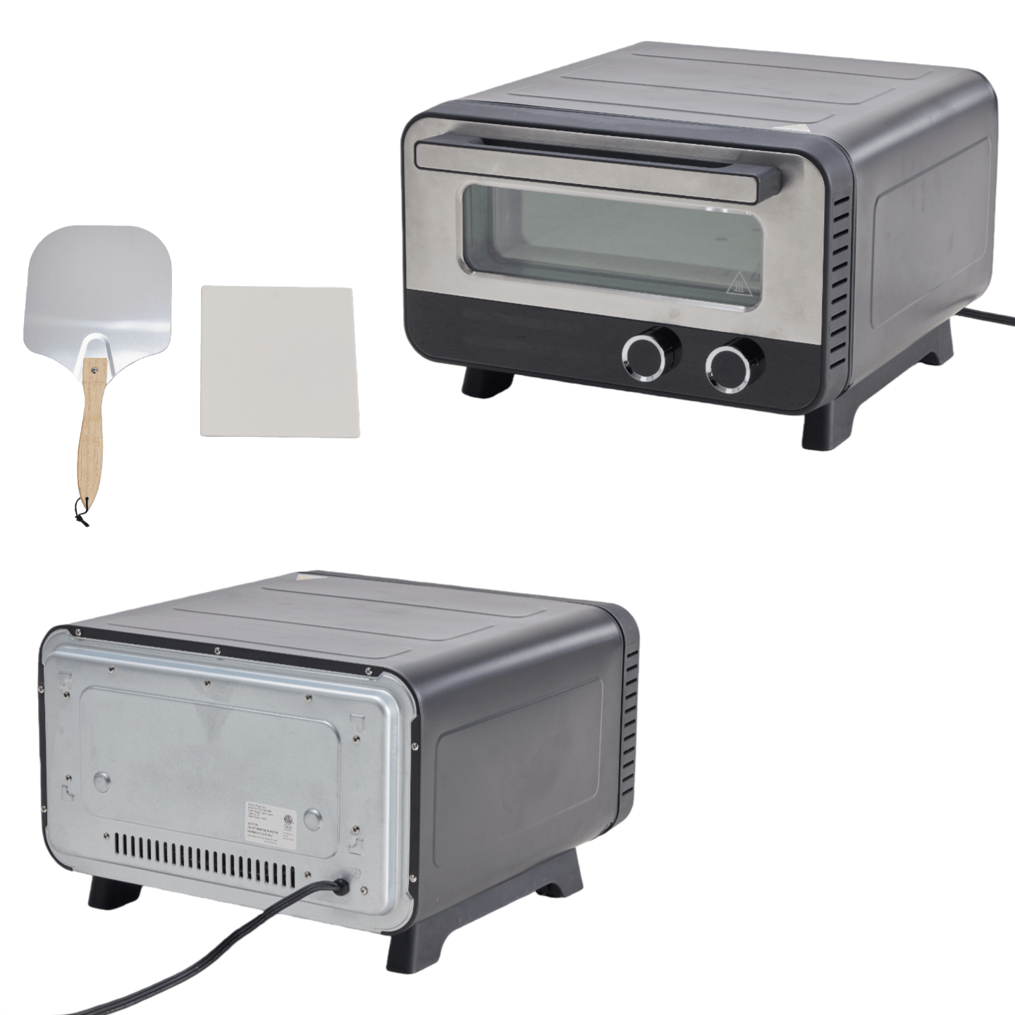 Air Fryer Toaster Oven Combo, Large/ Extra Large Countertop Convection Oven, 450°F, Stainless Steel, Includes 4/7 Accessories (Rotisserie, Tray, Rack, Pan)