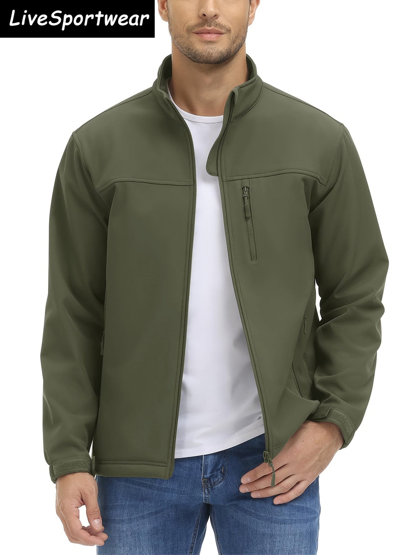 MAGNIVIT Men's Winter Softshell Jacket Windproof Lined Fleece