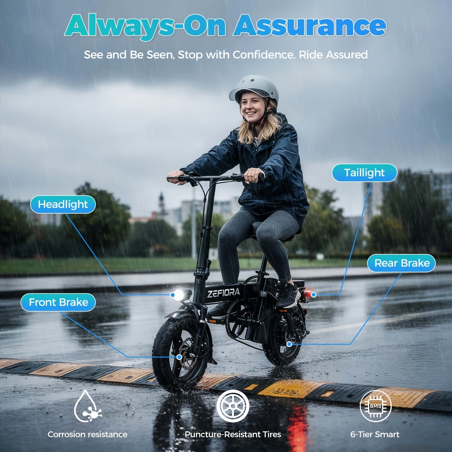 Folding Electric Bicycle 740W Motor, Removable 48V Battery