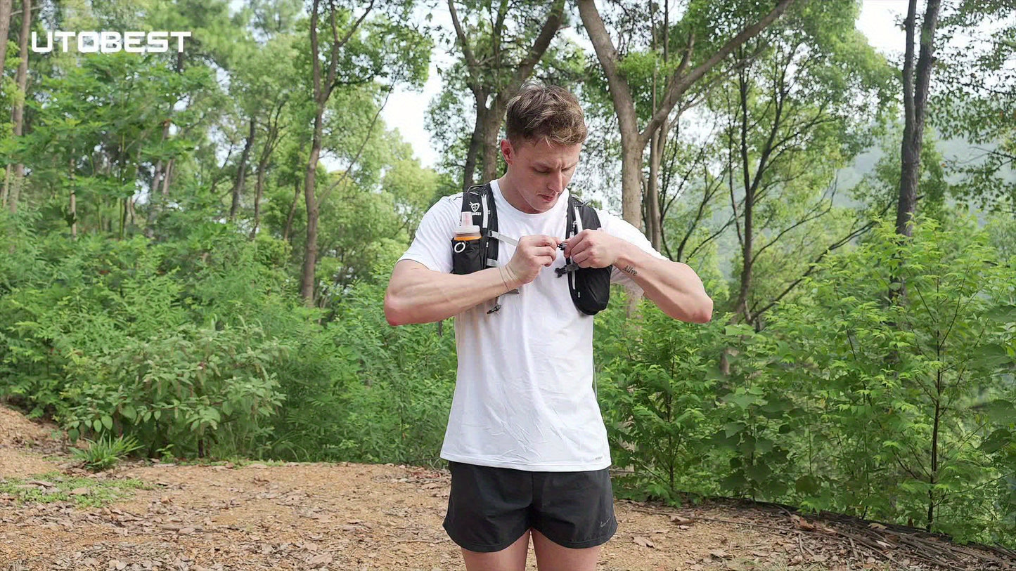UTOBEST 5L Lightweight Multi-pocket Outdoor Running Vest Hydration Backpack Suitable For 1.5L Water Bladder
