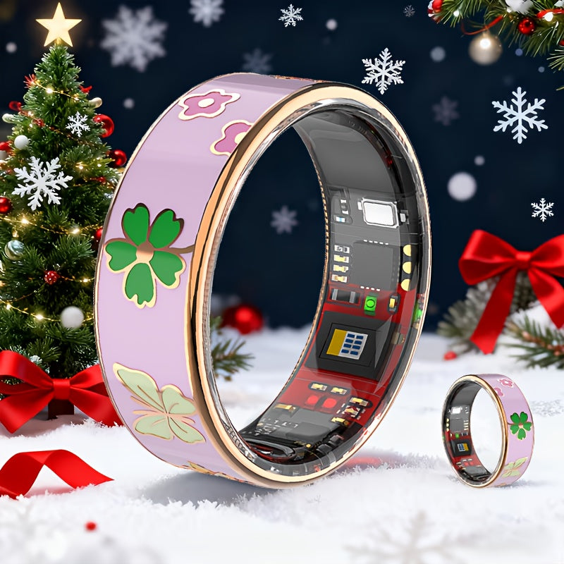 Smart Ring Compatible for Men & Women with Charging Case - Fitness Tracker, Sleep Monitor, Step/Distance/Calorie Counter, Multi-Sport Modes, Magnetic Sync, IP68 Waterproof, Smart, Stylish Ring for Gym & Holiday Gifts