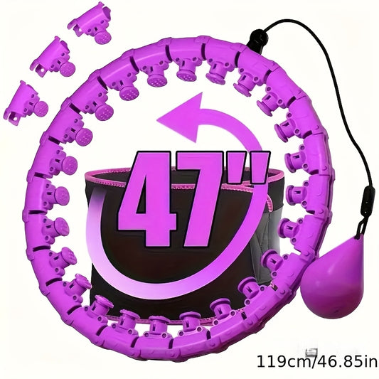 2-in-1 Smart Fitness Ring for Weight Loss, 24 Detachable Segments, Portable Resistance Trainer for Women Beginners