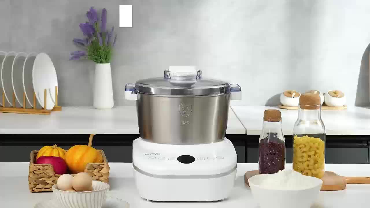 Electric Dough Maker, Portable Lightweight Electric Kitchen Mixer, 304 Stainless Steel Bowl, 5.2 Quarts, with Ferment Function for Pizza, Bread, Toast, Pasta, and Cookies, for Daily Use