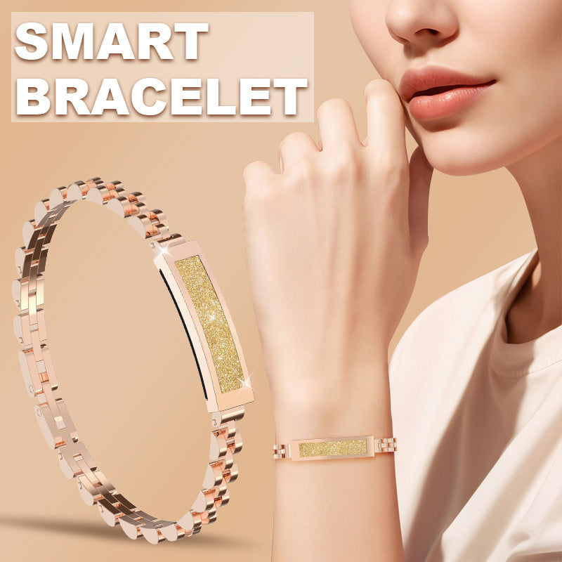 LIGE Smart Bracelet Square Face Metal Chain Link Fitness Tracker