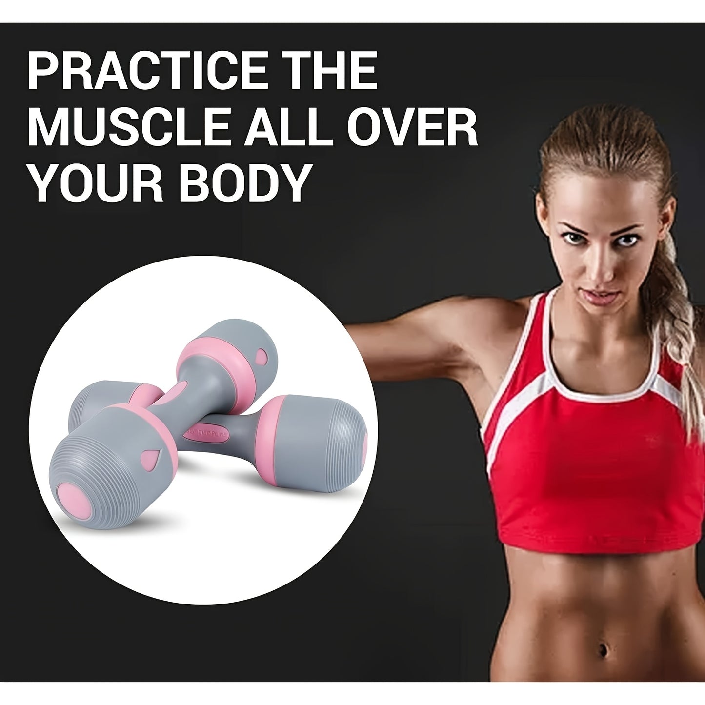 Adjustable Neoprene Dumbbells – All-in-One Weights With Non-Slip Grip, Versatile For Home, Gym, And Office Use – Perfect For Full-Body Workouts And Convenient Storage