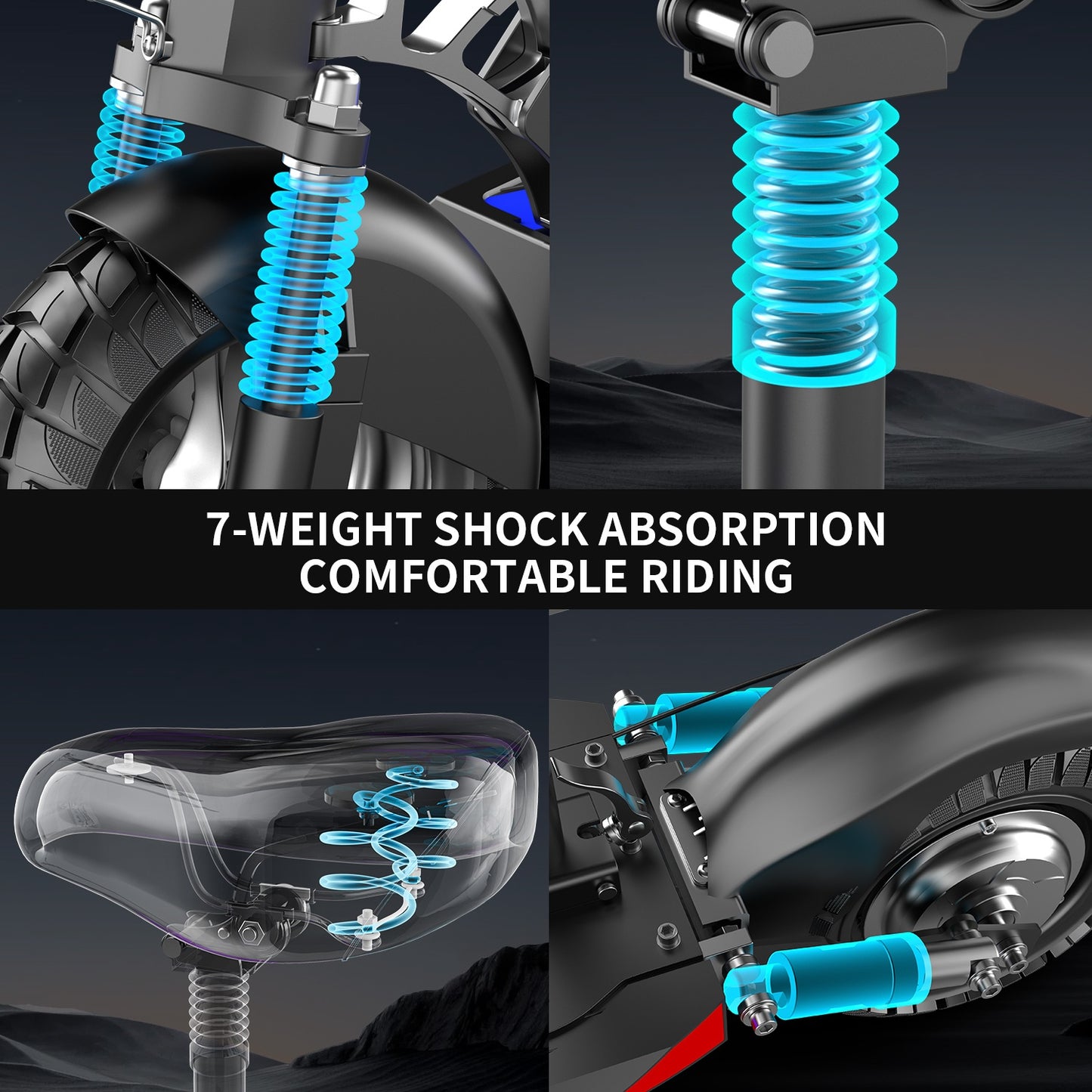 Electric Scooter Foldable 48V 15Ah Battery for Commuting