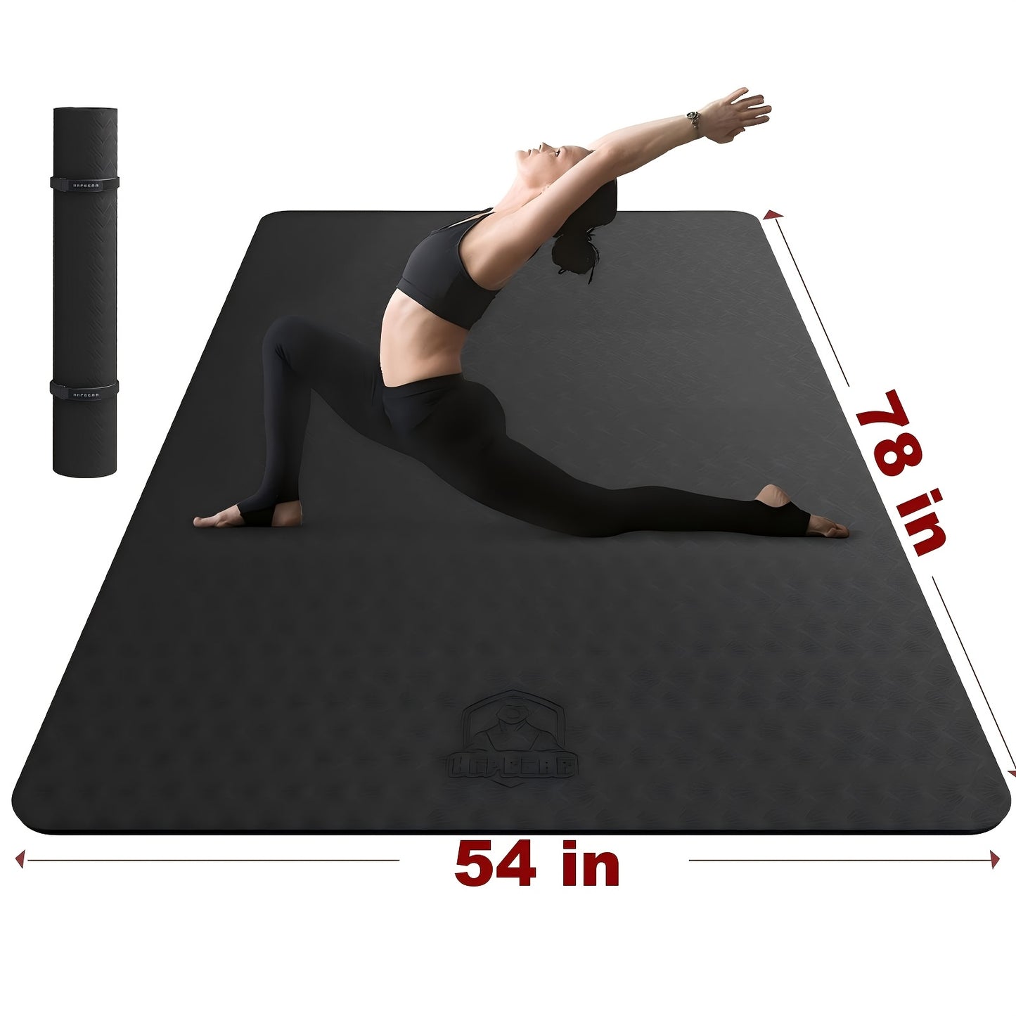 Extra Large Yoga Mat - 78"x54" Non-Slip Exercise Mat for Yoga & Thick Fitness Mat, Pilates, Stretching & Home Workouts Perfect Holiday Gift