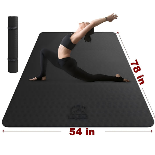 Extra Large Yoga Mat - 78"x54" Non-Slip Exercise Mat for Yoga & Thick Fitness Mat, Pilates, Stretching & Home Workouts Perfect Holiday Gift