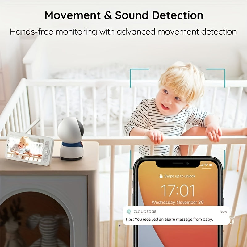 BOIFUN Baby Monitor 1080P WiFi With PTZ Night Vision