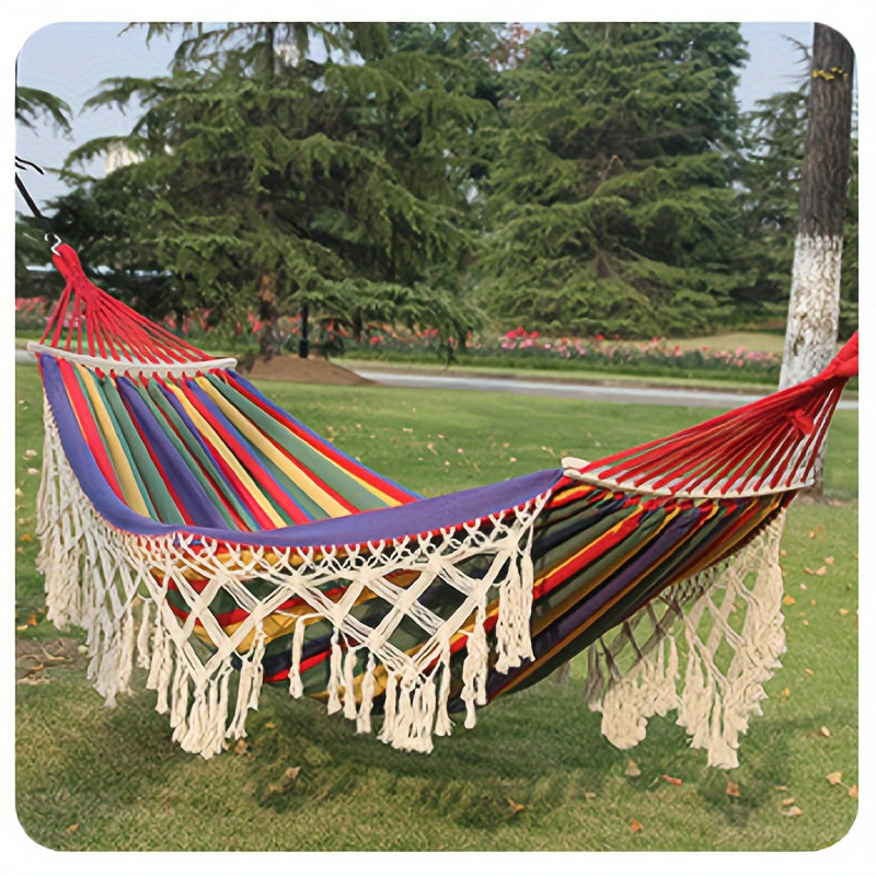 Tusheng Hammock Bohemian Canvas With Anti-Tipping Support