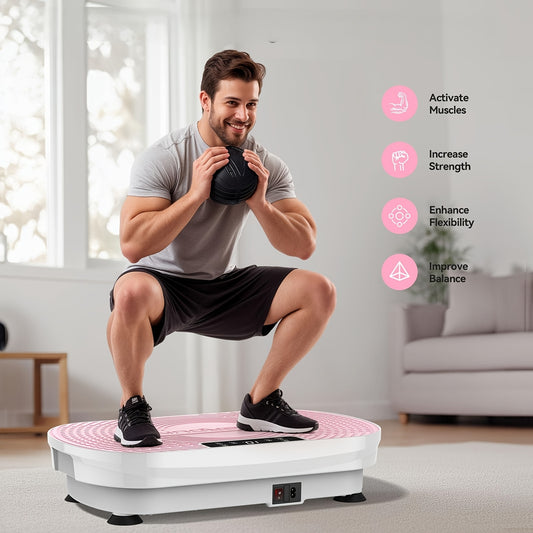 FEIERDUN 3D Vibration Plate Exercise Machine 9 Modes Full-Body Workout