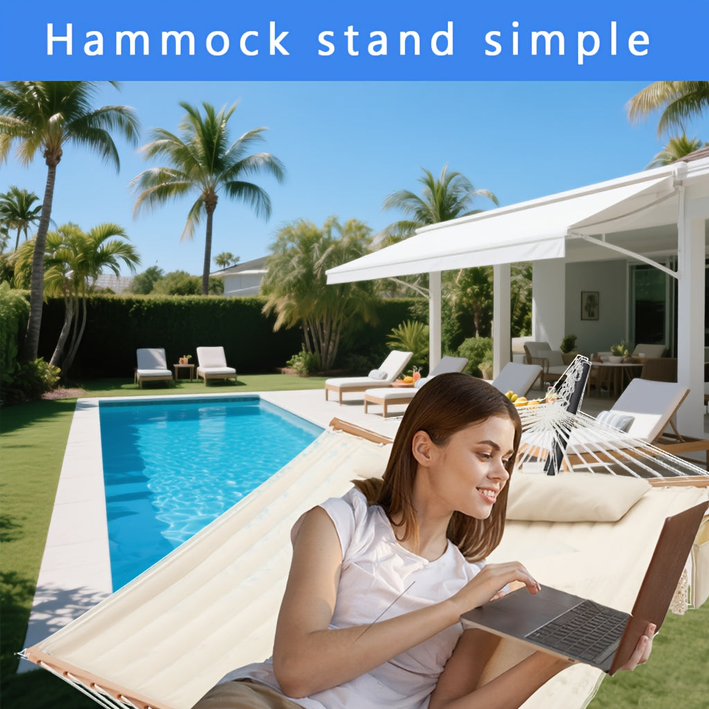 PIONEERWORKS Heavy-Duty Two-Person Hammock With Steel Stand