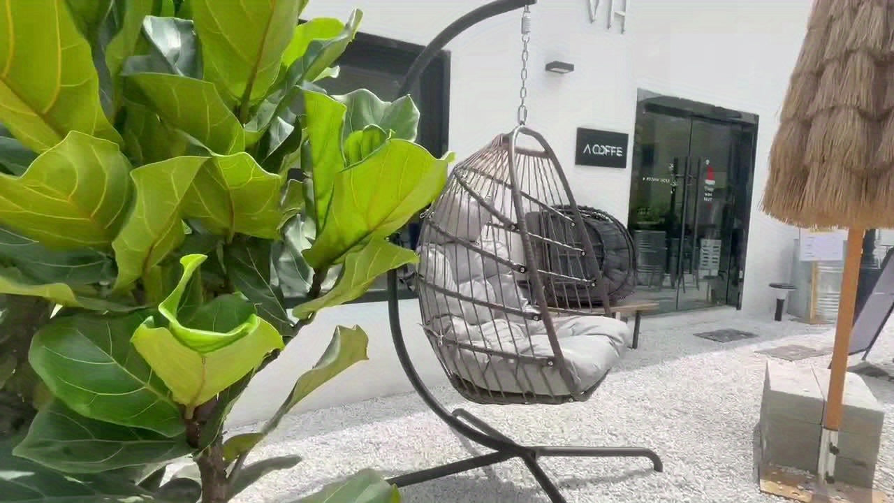 JESE Egg Basket Swing Chair Cushioned For Outdoor Leisure