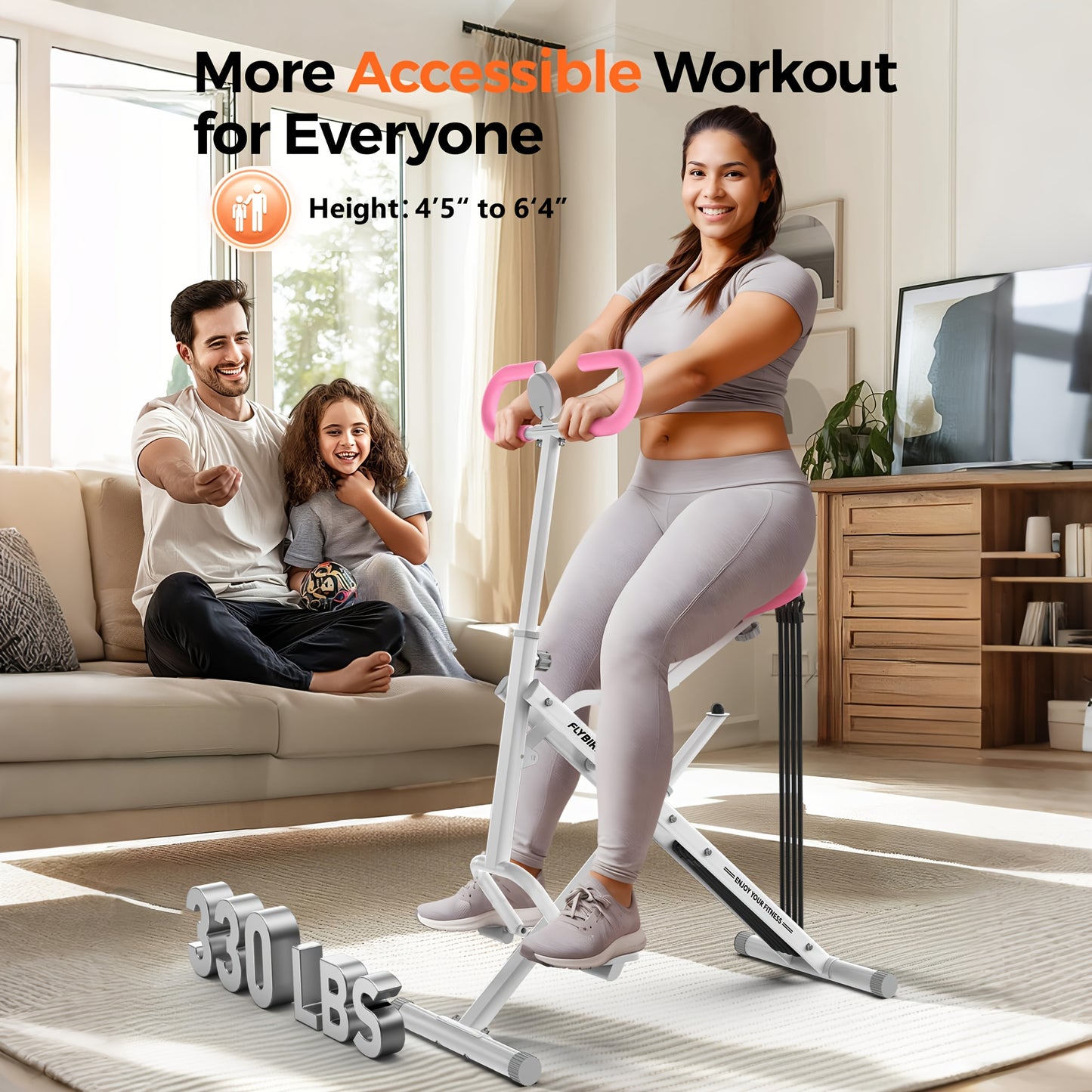 2-in-1 Squat & Row Machine - Hydraulic Foldable Home Gym Equipment, Glute Trainer with Leg Workout System, Easy Setup for Men & Women, Space-Saving Multi- Builder (Squats, Rows, Glute Building)