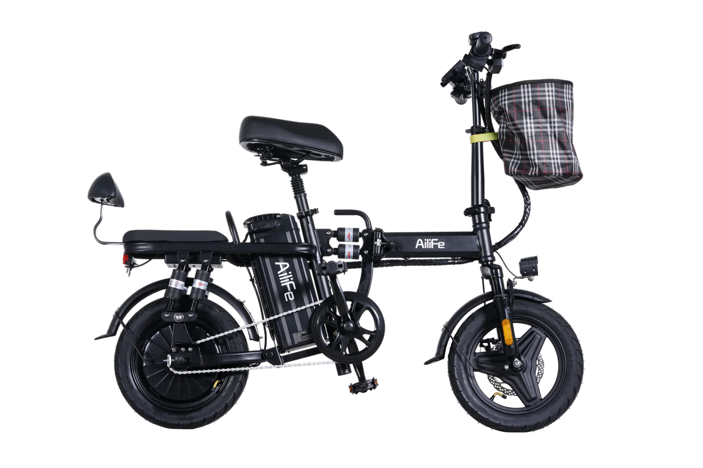 AiliFE Electric Bike For Adults Teens Folding Ebike 500W Motor 20MPH 14inch Pedals Assist  Commuter City Foldable E Bike
