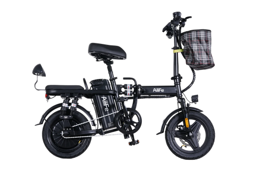 AiliFE Electric Bike For Adults Teens Folding Ebike 500W Motor 20MPH 14inch Pedals Assist  Commuter City Foldable E Bike