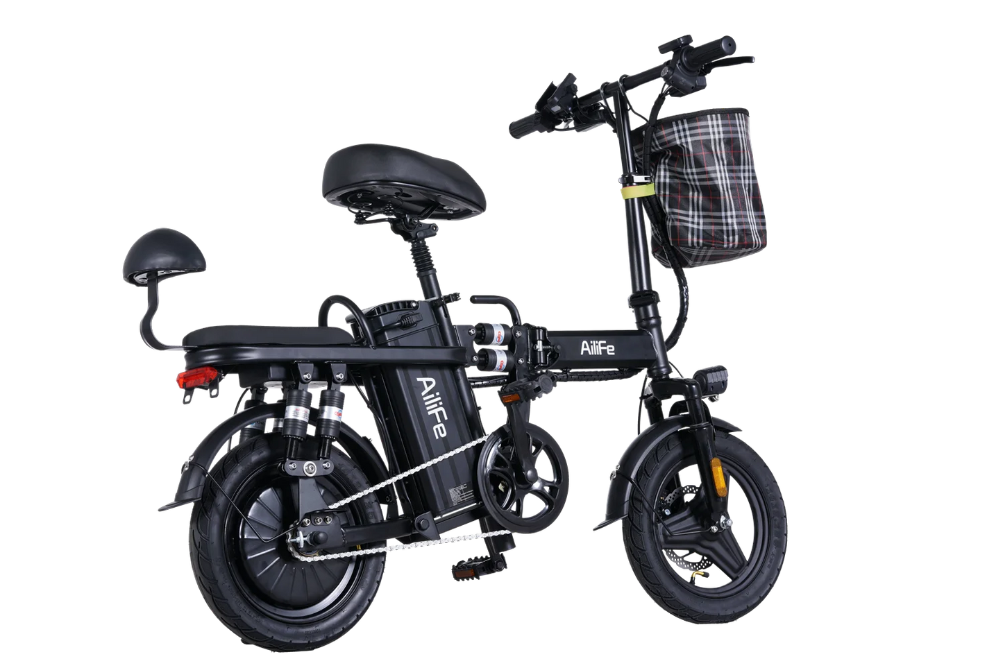 Electric Scooter For Adults 14" Folding Electric Bike Up To 25 MPH 45 Miles 48V Removable Battery Multiple Suspension E Bike