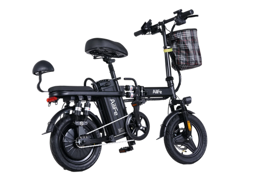 Electric Scooter For Adults 14" Folding Electric Bike Up To 25 MPH 45 Miles 48V Removable Battery Multiple Suspension E Bike