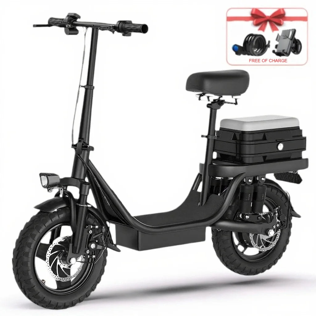 Zefiora S10 Electric Bike Scooters Free Shipping,500w Peak Motor 14 Inches 25mph 30 Miles 48v Battery,for Electric Bicycle