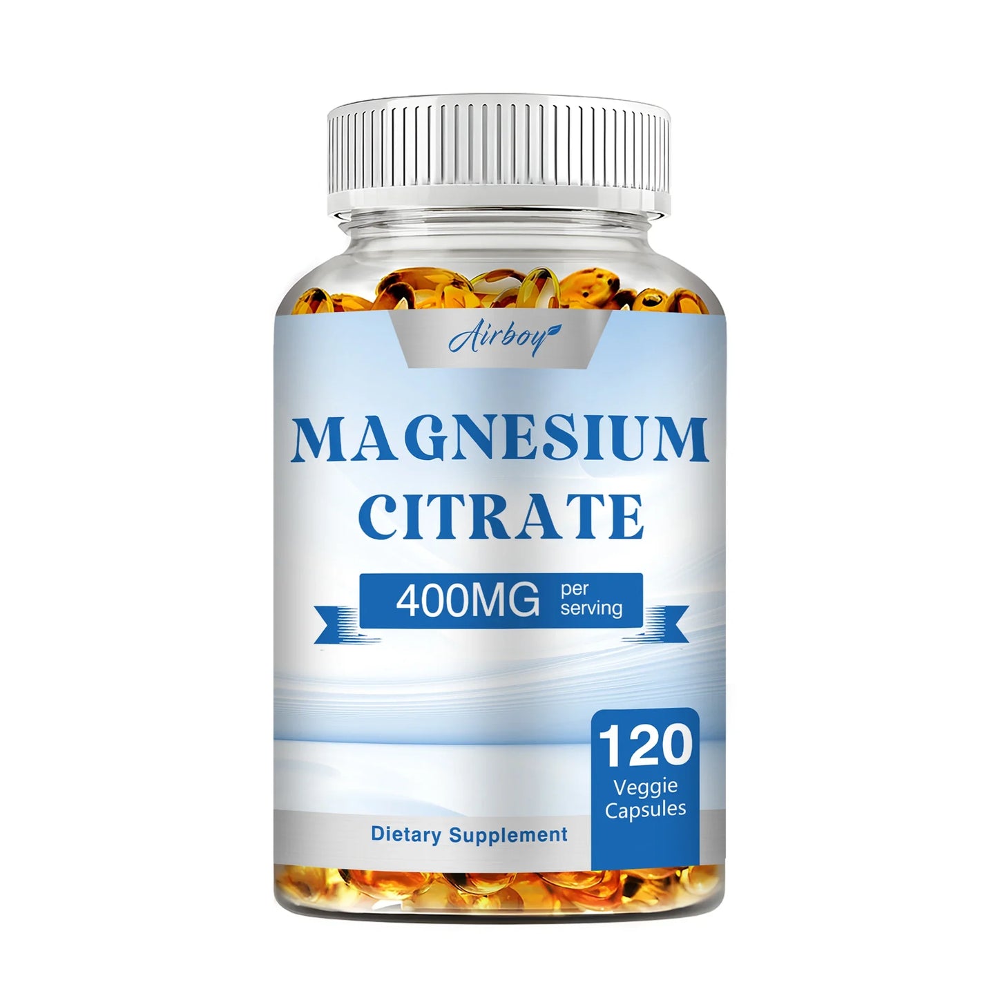 Magnesium Citrate Capsules - Supports Muscle, Nerve, Joint and Heart Health, Improves Sleep Quality - 120 Capsules