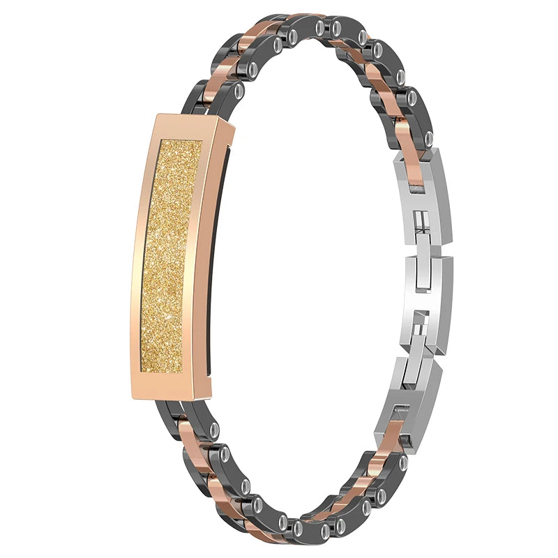 LIGE Women's Smart Bracelet Zinc Alloy No Screen Smart Watch Band Heart Rate Blood Oxygen Bluetooth Connected Phone Girls Gift