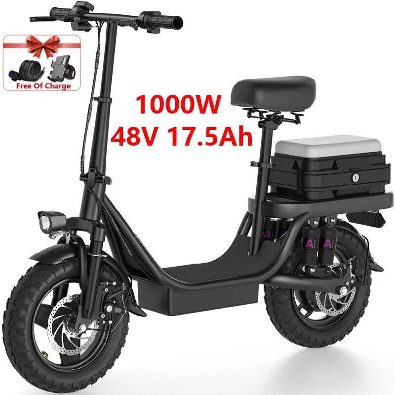 Cheap Electric Scooter,1000w 30miles 48v 14 Inch Electric Bicycle, Capable Of Climbing 25° Slopes,electric E Bike For Adults