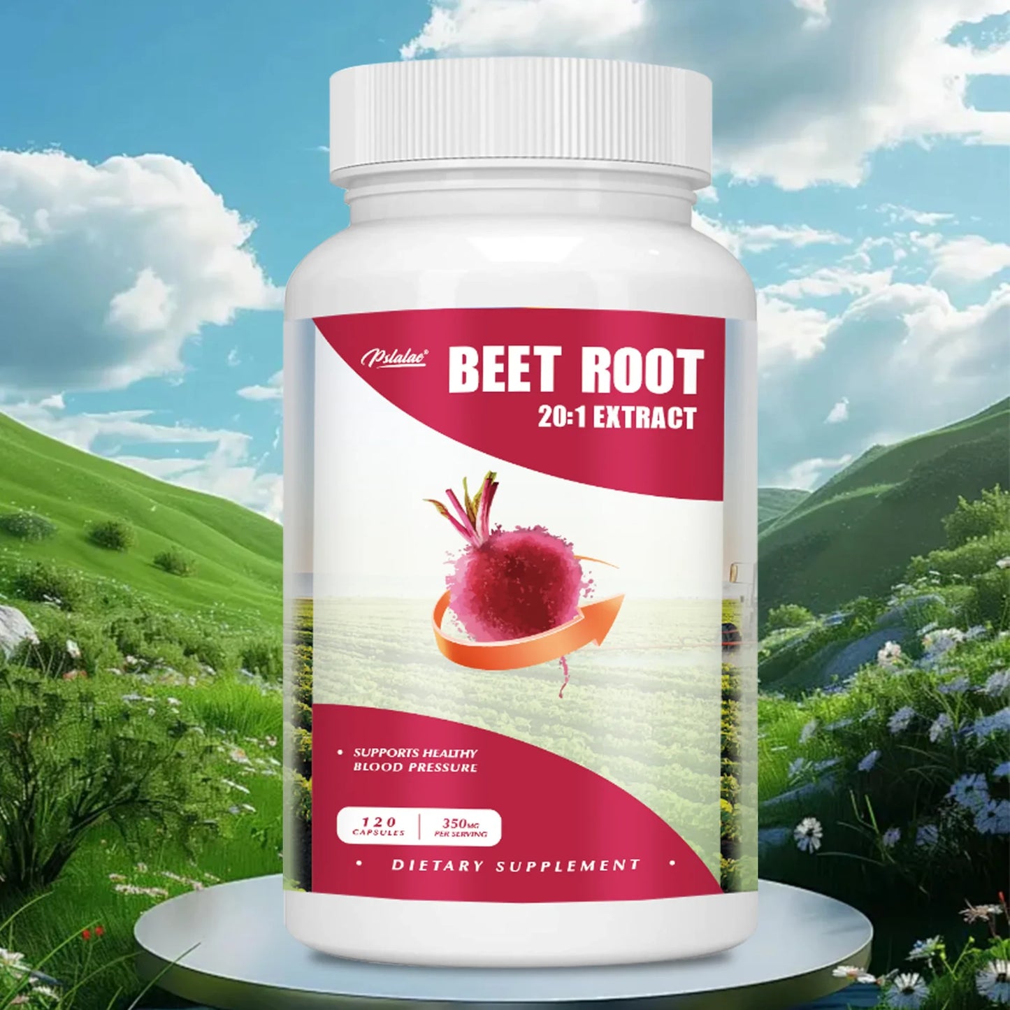 Beet Root - Supports Heart Health, Circulation, Immune System and Digestive System - 120 Capsules
