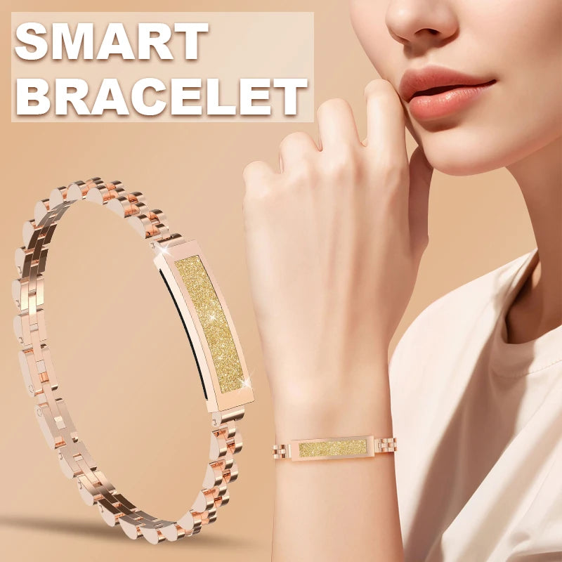 LIGE Women's Smart Bracelet Zinc Alloy No Screen Smart Watch Band Heart Rate Blood Oxygen Bluetooth Connected Phone Girls Gift