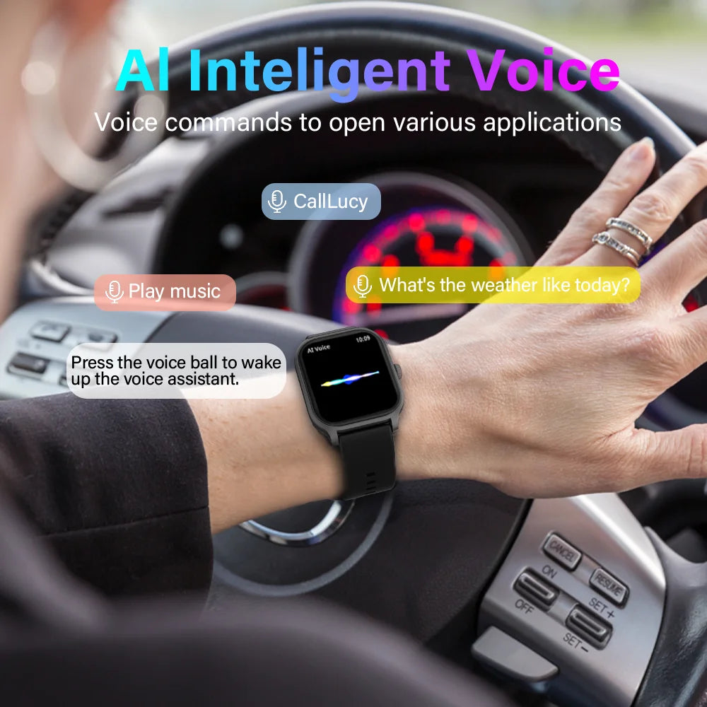 LAXASFIT 2025 New Smart Watch Bluetooth Call Men Women Watch Voice Assistant 100+ Sports Smart Watch for Android IOS