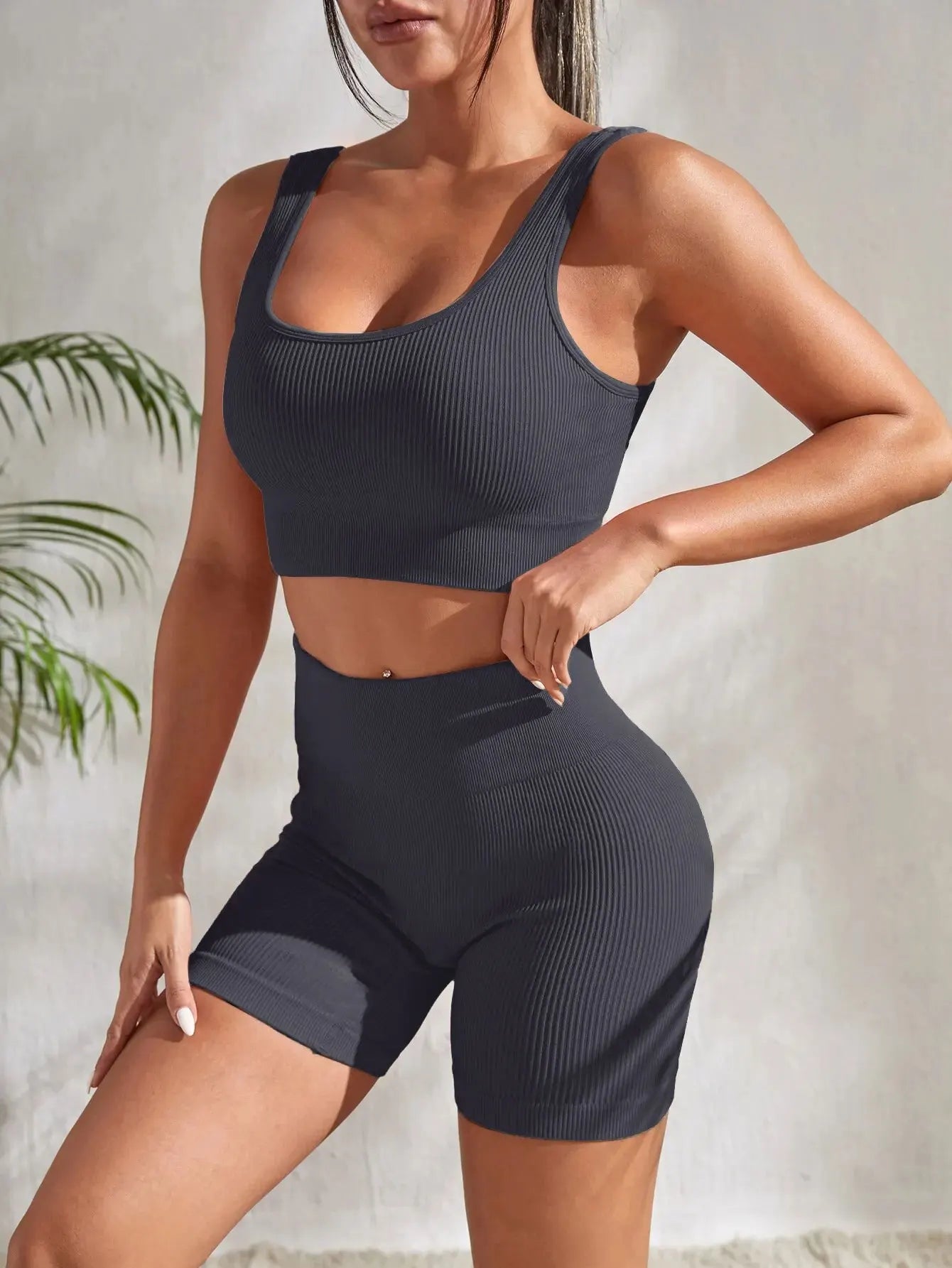 CZGUKE New Arrival Fashion Seamless Exercise Body-Tight Quick Dry Moisture Absorption High Waist Hip Yoga Fitness Set for Women