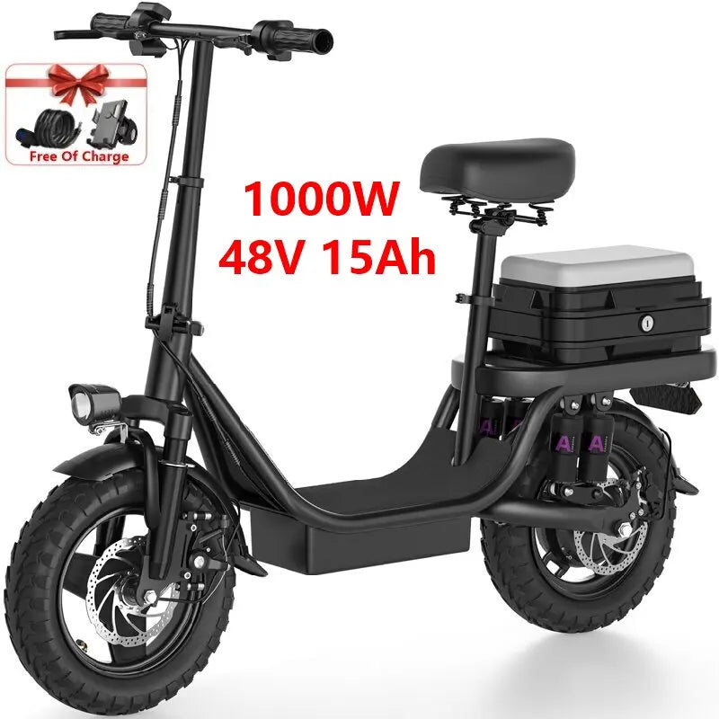 Cheap Electric Scooter,1000w 30miles 48v 14 Inch Electric Bicycle, Capable Of Climbing 25° Slopes,electric E Bike For Adults