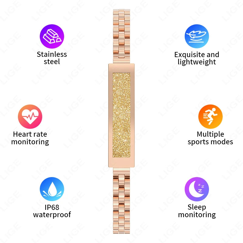LIGE Outdoor Multisport Smart Watches Smart Band  Sports Smart Bracelet Heart Rate Detection Sports Tracker Shake To Take Photo