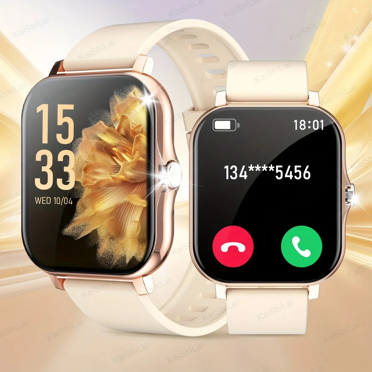 Sports smart watch, sports monitoring, wireless calls, message reminders, unisex, suitable for Android and iPhone