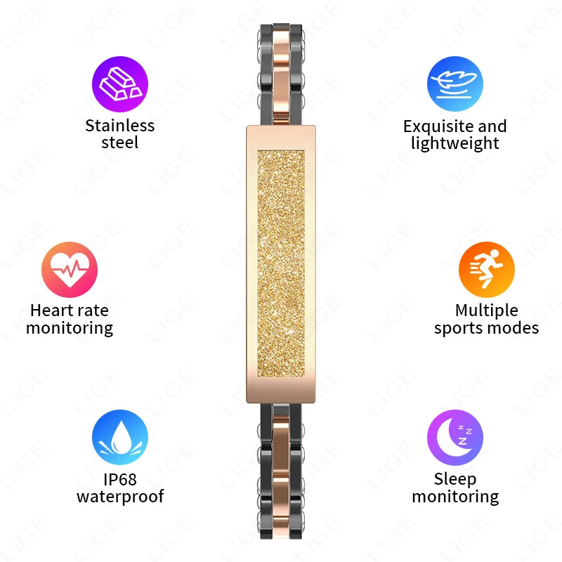 LIGE Outdoor Multisport Smart Watches Smart Band  Sports Smart Bracelet Heart Rate Detection Sports Tracker Shake To Take Photo