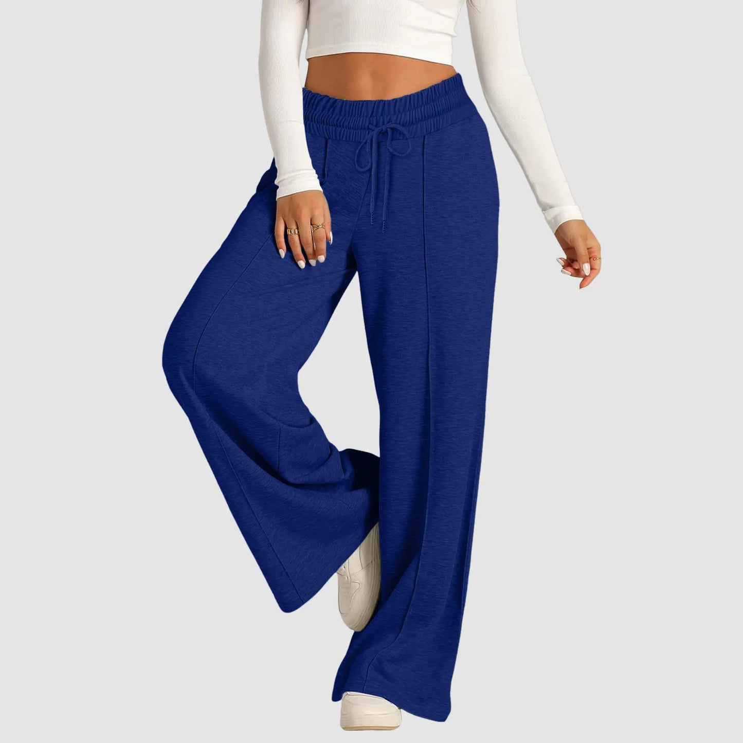 Tie Pants For Women Summer Casual Loose Wide Leg Trousers Jumpsuit Casual Spaghetti Strap Stretchy Long Pant Sports Sweatpants