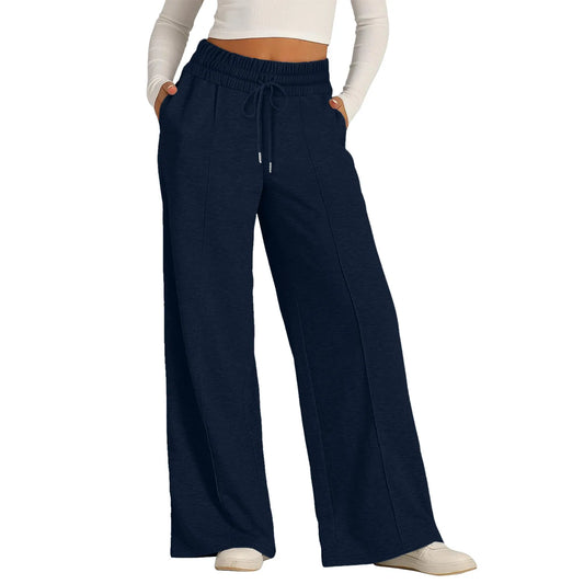 Tie Pants For Women Summer Casual Loose Wide Leg Trousers Jumpsuit Casual Spaghetti Strap Stretchy Long Pant Sports Sweatpants