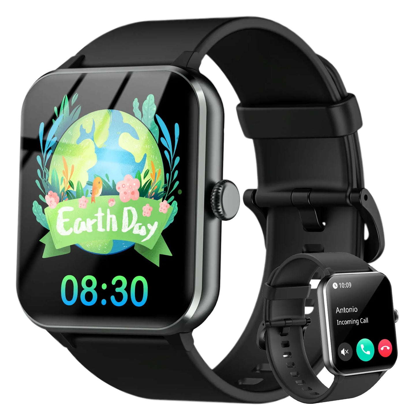 Blackview Waterproof R50 Smart Watch 1.85'' HD Screen Calls SpO2 Heart Rate Monitor Men Women Smartwatch with 100 Workout Modes