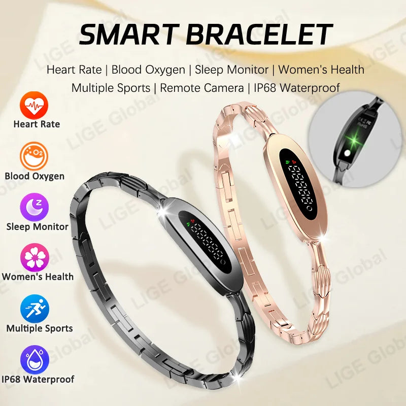 LIGE Smart Bracelet Women Waterproof Fitness Activity Tracker Heart Rate Sleep Monitor Pedometer Men Smart Watch For Android iOS