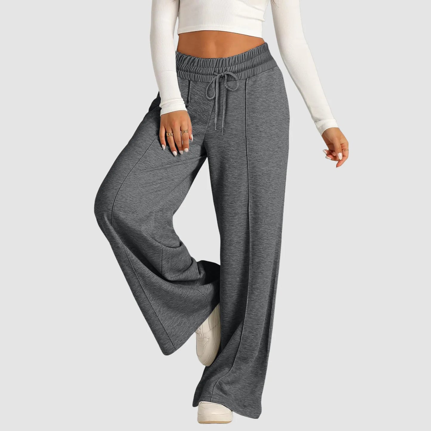 Tie Pants For Women Summer Casual Loose Wide Leg Trousers Jumpsuit Casual Spaghetti Strap Stretchy Long Pant Sports Sweatpants