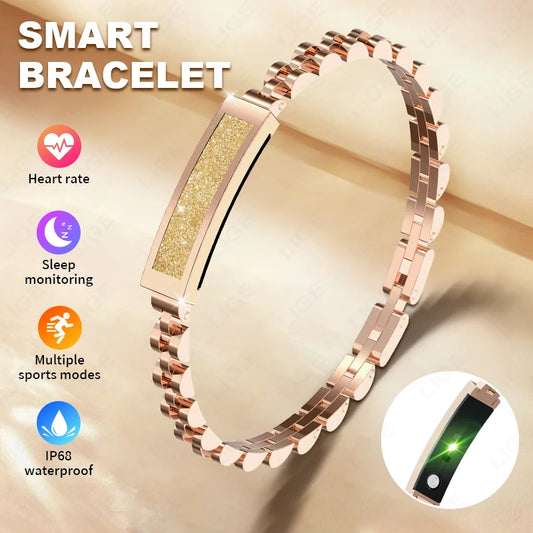 LIGE New Smart Watch Women No Screen Heart Rate Blood Oxygen Monitor Sleep Tracker Sport Fitness Bracelet Health Smartwatch 2025