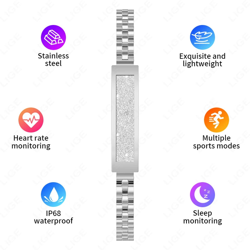 LIGE Outdoor Multisport Smart Watches Smart Band  Sports Smart Bracelet Heart Rate Detection Sports Tracker Shake To Take Photo