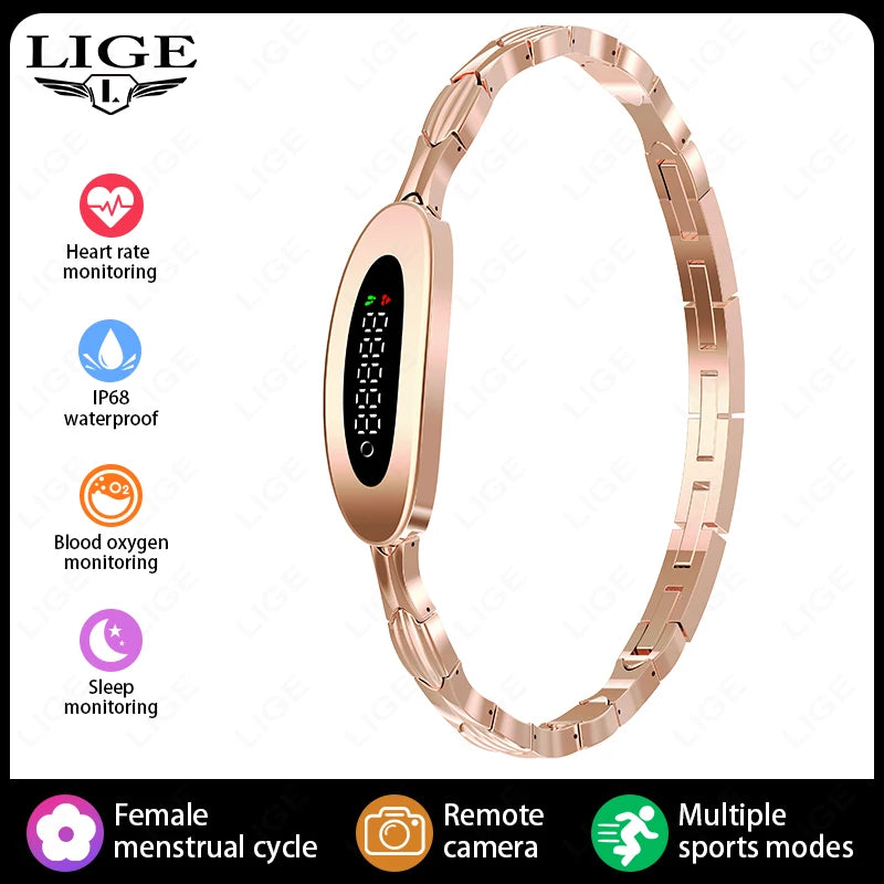 LIGE Smart Bracelet Women Waterproof Fitness Activity Tracker Heart Rate Sleep Monitor Pedometer Men Smart Watch For Android iOS