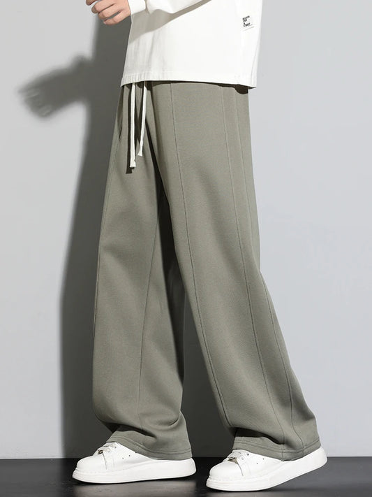 Autumn Men Sweatpants Baggy Joggers Cotton solid color Neutral Loose Outdoor Jogger Fitness Trouser